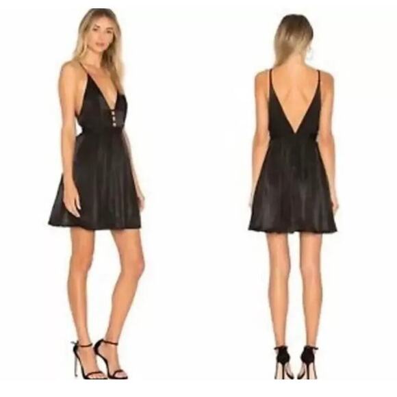 Free People Dresses & Skirts - Free People Gabby Party All Night Dress Size 2 Black Fit and Flare Mini LBD
